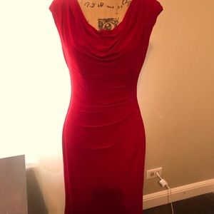 Lauren Ralph Lauren Red Midi Dress Size 6